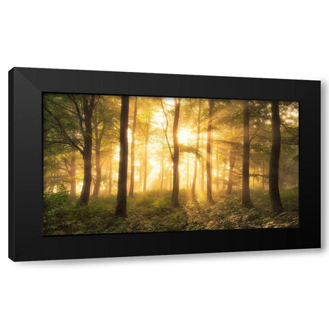 Its Nice To Love....... Black Modern Wood Framed Art Print with Double Matting by Londal, Leif