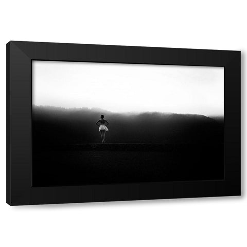 N/T Black Modern Wood Framed Art Print with Double Matting by Medeiros, Paulo