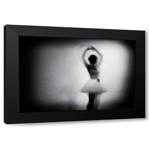 N-T Black Modern Wood Framed Art Print by Medeiros, Paulo