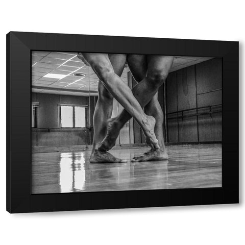 Linked Black Modern Wood Framed Art Print with Double Matting by Arcos aka, Antonio