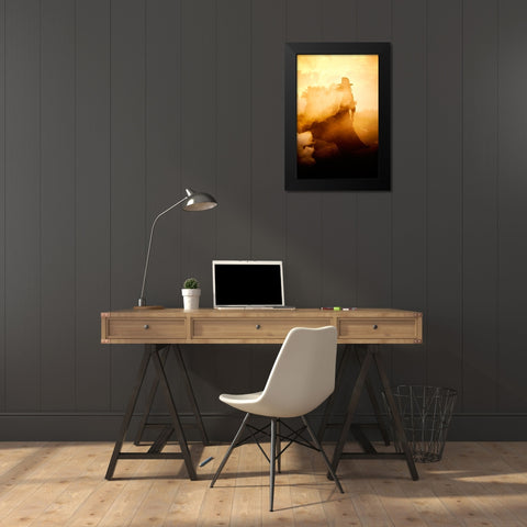 Solitude Black Modern Wood Framed Art Print by Dan, Bez