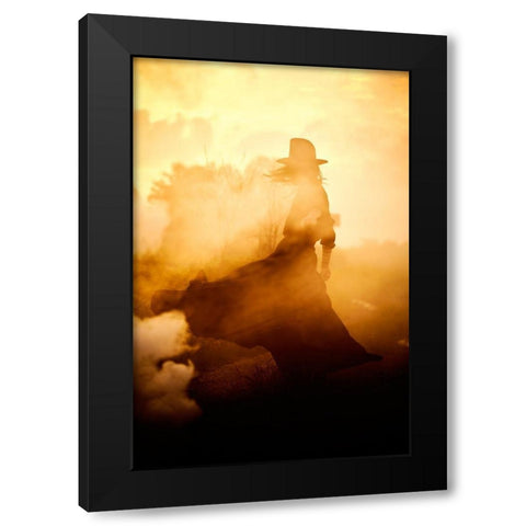Solitude Black Modern Wood Framed Art Print by Dan, Bez