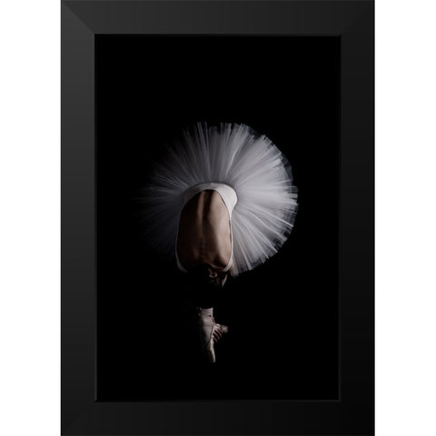 Flower Black Modern Wood Framed Art Print by Cini, Eugenio