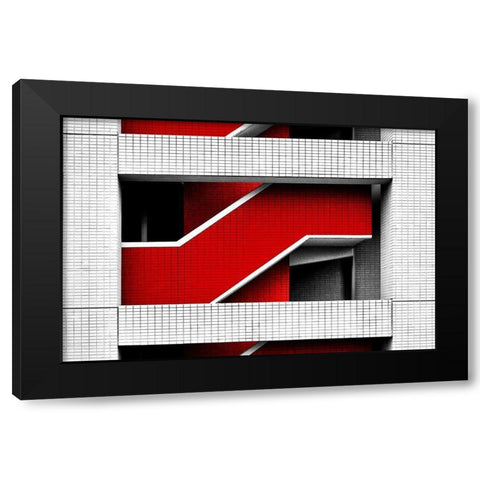 Saitama-Shintoshin Building Black Modern Wood Framed Art Print by E. Karcz, Gary