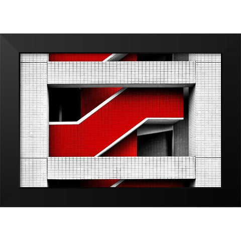 Saitama-Shintoshin Building Black Modern Wood Framed Art Print by E. Karcz, Gary