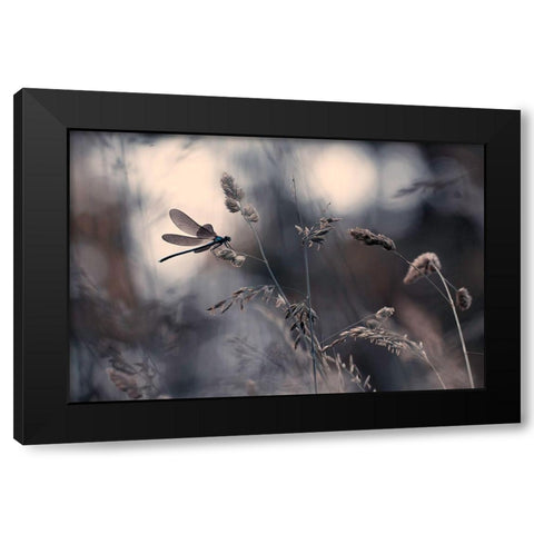 Le Vent Lemportera Black Modern Wood Framed Art Print with Double Matting by Bravin, Fabien