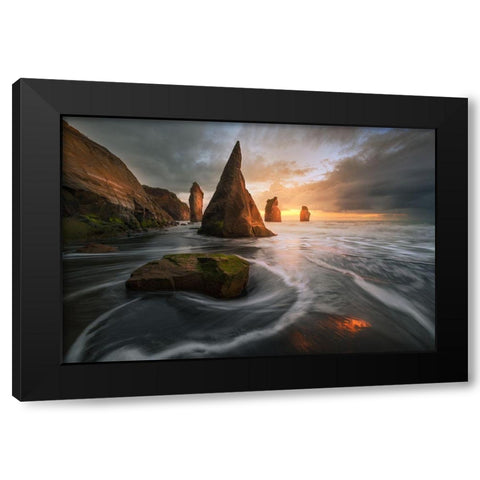 Warcraft Black Modern Wood Framed Art Print with Double Matting by Fan, Tim