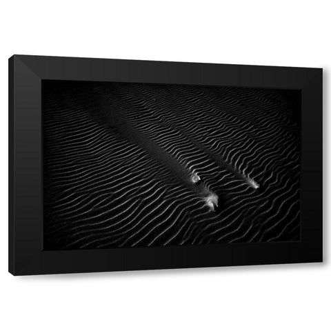Sand #2 Black Modern Wood Framed Art Print by Lipinski, Waldemar