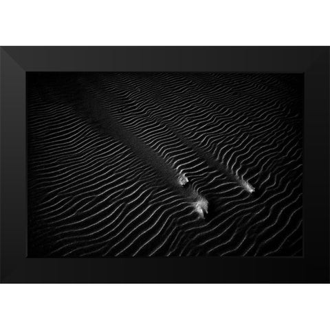 Sand #2 Black Modern Wood Framed Art Print by Lipinski, Waldemar