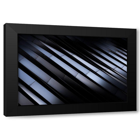 The Steel Black Modern Wood Framed Art Print with Double Matting by Arro