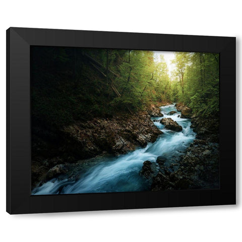 Gorge 2. Black Modern Wood Framed Art Print by Pablo De, Juan