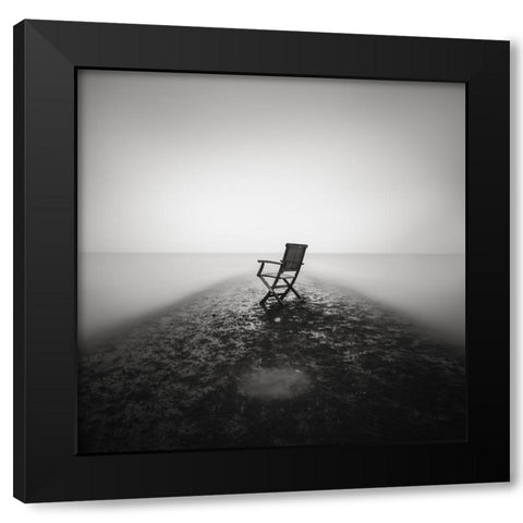 Sit Down And Relax Black Modern Wood Framed Art Print with Double Matting by Staelens, Christophe