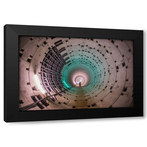 Untitled Black Modern Wood Framed Art Print by Tetsurou, Kobayashi