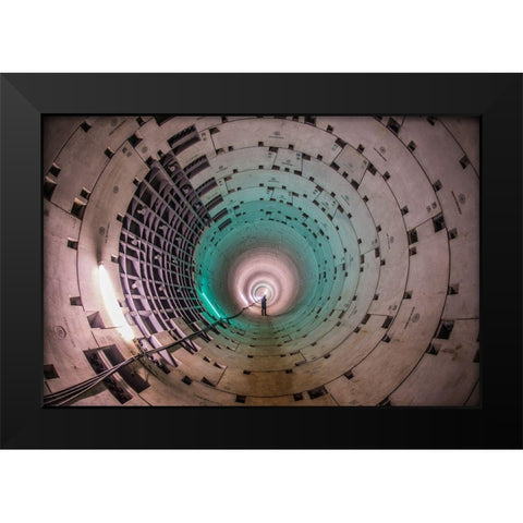 Untitled Black Modern Wood Framed Art Print by Tetsurou, Kobayashi