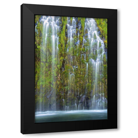 Mossbrae Falls Black Modern Wood Framed Art Print by Zhu, Hua