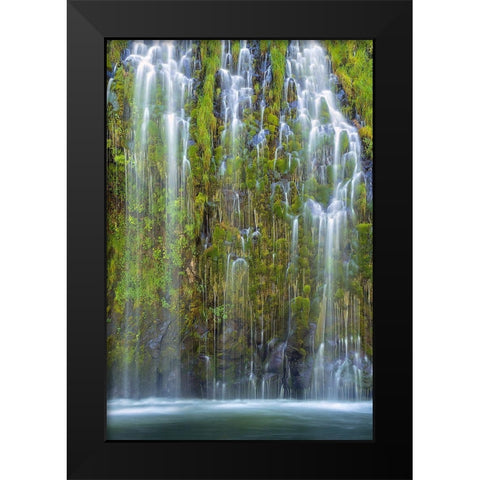 Mossbrae Falls Black Modern Wood Framed Art Print by Zhu, Hua