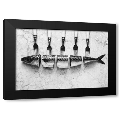 Mackerelaforks Black Modern Wood Framed Art Print with Double Matting by Karina, Aleksandrova