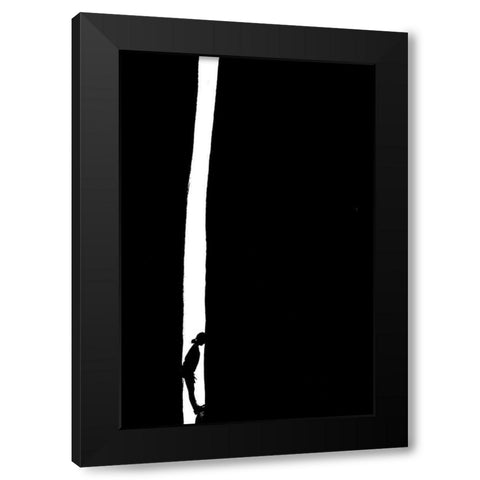 The Wall Black Modern Wood Framed Art Print by Dobrev, Evelin