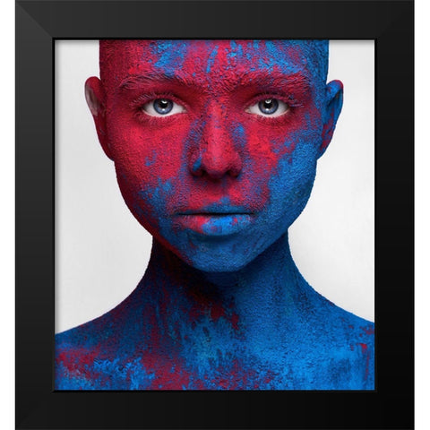 Colored Ecstasy Black Modern Wood Framed Art Print by Malikov, Alex