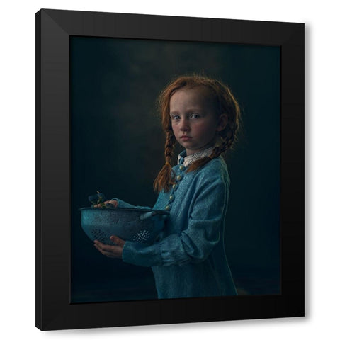 Lizzy Black Modern Wood Framed Art Print with Double Matting by Cwikla, Ewa