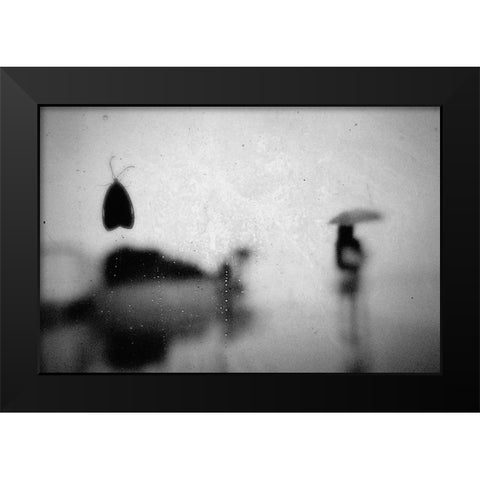 Untitled Black Modern Wood Framed Art Print by Tsuchida, Teruhiko