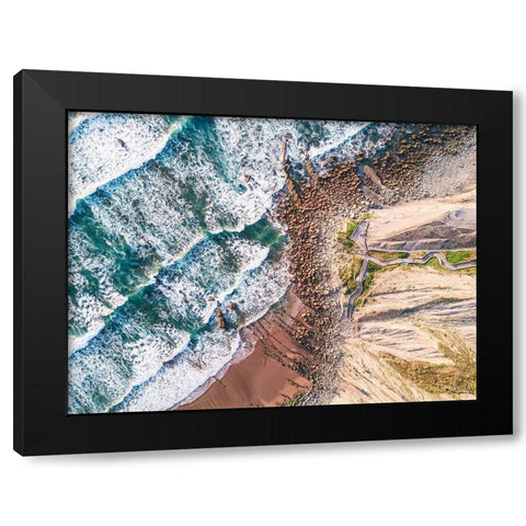 Barrika Black Modern Wood Framed Art Print with Double Matting by Carrillo Lopez, Antonio