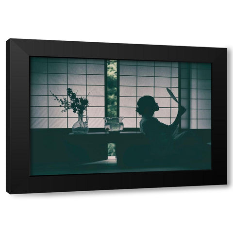 Fish Bowl Black Modern Wood Framed Art Print with Double Matting by Flavor, 7