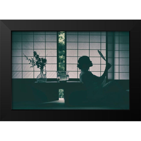 Fish Bowl Black Modern Wood Framed Art Print by Flavor, 7