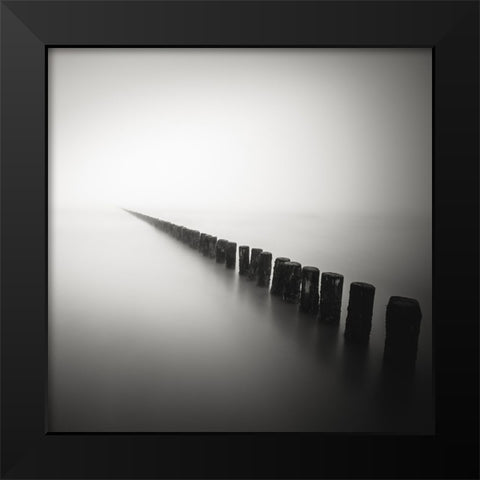 Together Alone Black Modern Wood Framed Art Print by Staelens, Christophe