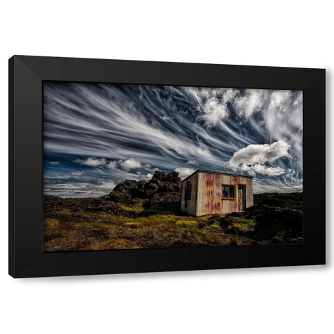 Broken Shack Black Modern Wood Framed Art Print with Double Matting by H. Ingibergsson, Torsteinn