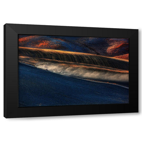 Il Gregge 2 Black Modern Wood Framed Art Print with Double Matting by Della Latta, Massimo