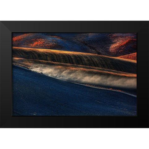 Il Gregge 2 Black Modern Wood Framed Art Print by Della Latta, Massimo