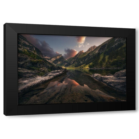 From The Fairyland Black Modern Wood Framed Art Print by Martin, Manuel