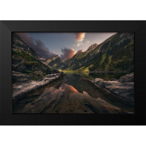 From The Fairyland Black Modern Wood Framed Art Print by Martin, Manuel