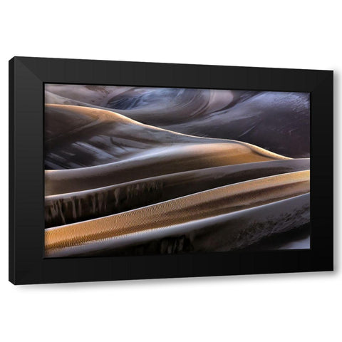 Chocolate Hills Black Modern Wood Framed Art Print by Momeni, Mohammadreza