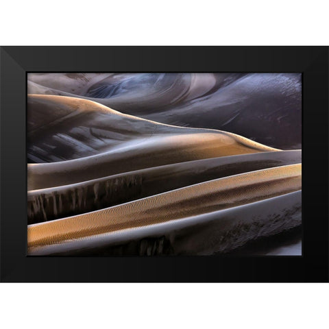 Chocolate Hills Black Modern Wood Framed Art Print by Momeni, Mohammadreza