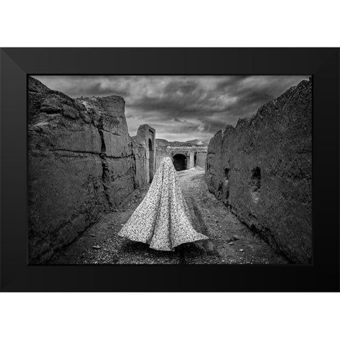 Emancipation Black Modern Wood Framed Art Print by Belbasi, Ahmad