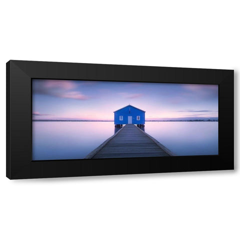 Boathouse Black Modern Wood Framed Art Print with Double Matting by Vandewalle, Richard