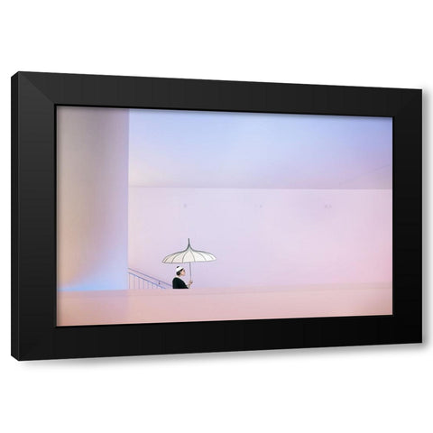 Clownville II Black Modern Wood Framed Art Print by von Diepenbroek, Christine