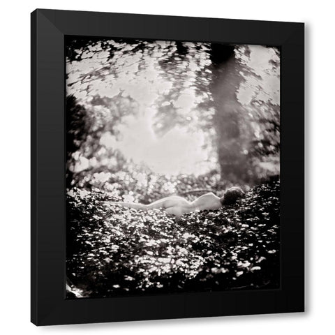 Hiske Early Morning Black Modern Wood Framed Art Print by van Hal, Peter