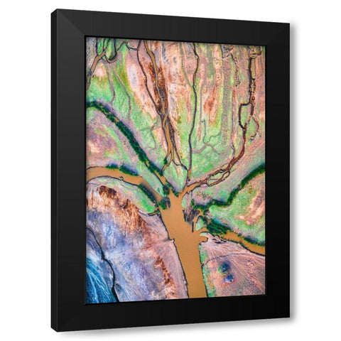 Gods Palette Black Modern Wood Framed Art Print by Fan, John