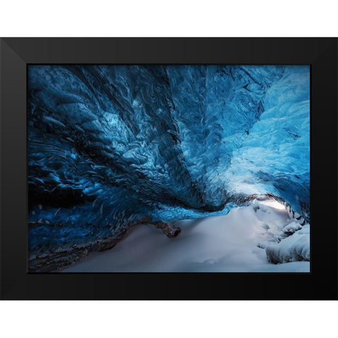 Una Grieta Azul. Black Modern Wood Framed Art Print by Pablo De, Juan