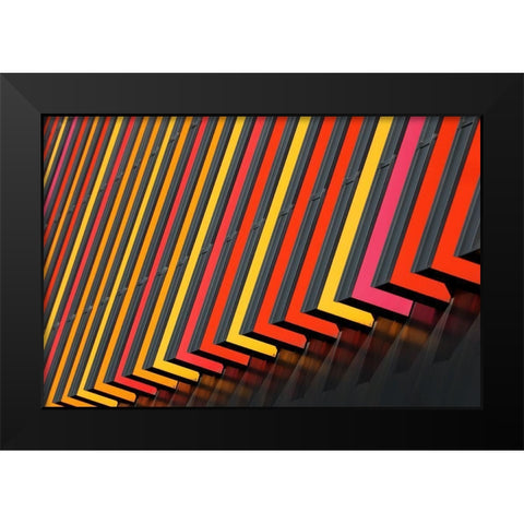Coloured Imagination Black Modern Wood Framed Art Print by Hawerkamp, Hans-Wolfgang