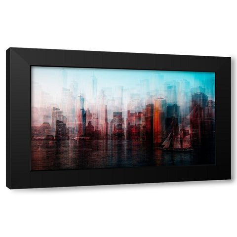 Manhattan Black Modern Wood Framed Art Print by Chiriaco, Carmine