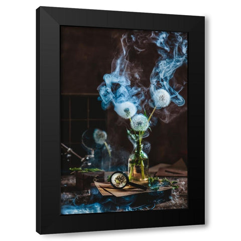 Smoakin Summer Black Modern Wood Framed Art Print with Double Matting by Belenko, Dina