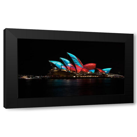 Vivid Black Modern Wood Framed Art Print by Tjandra, C.S.