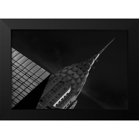 Chrysler Black Modern Wood Framed Art Print by Hawerkamp, Hans-Wolfgang