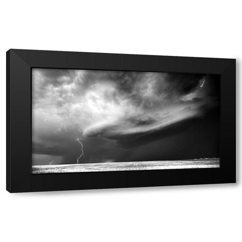 Storm Chasing Black Modern Wood Framed Art Print by Darby, Rob