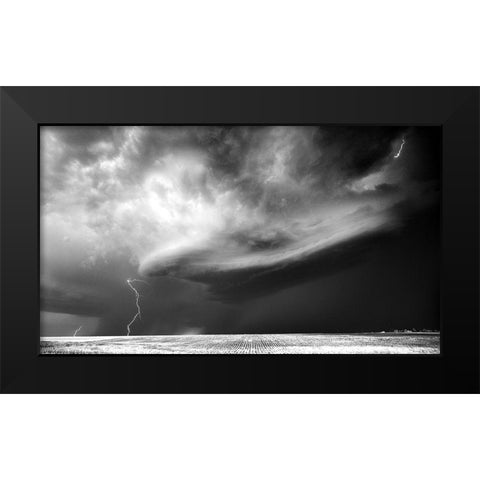 Storm Chasing Black Modern Wood Framed Art Print by Darby, Rob