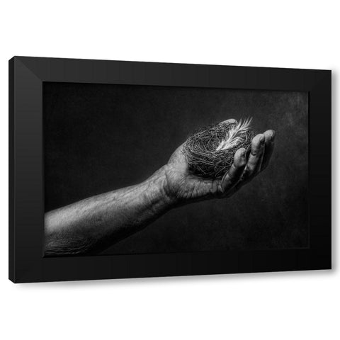 Untitled Black Modern Wood Framed Art Print with Double Matting by Clough, Stephen